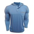 thumbnail image 5 of KHONTS Men's Henley Hooded Shirts Long Sleeve Casual Button up T Shirt Lightweight Pullover Shirt with Pocket Sky Blue XL, 5 of 6