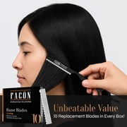 Facón Professional Hair Styling Thinning Texturizing Cutting Feather Razor + 10 Replacement Blades