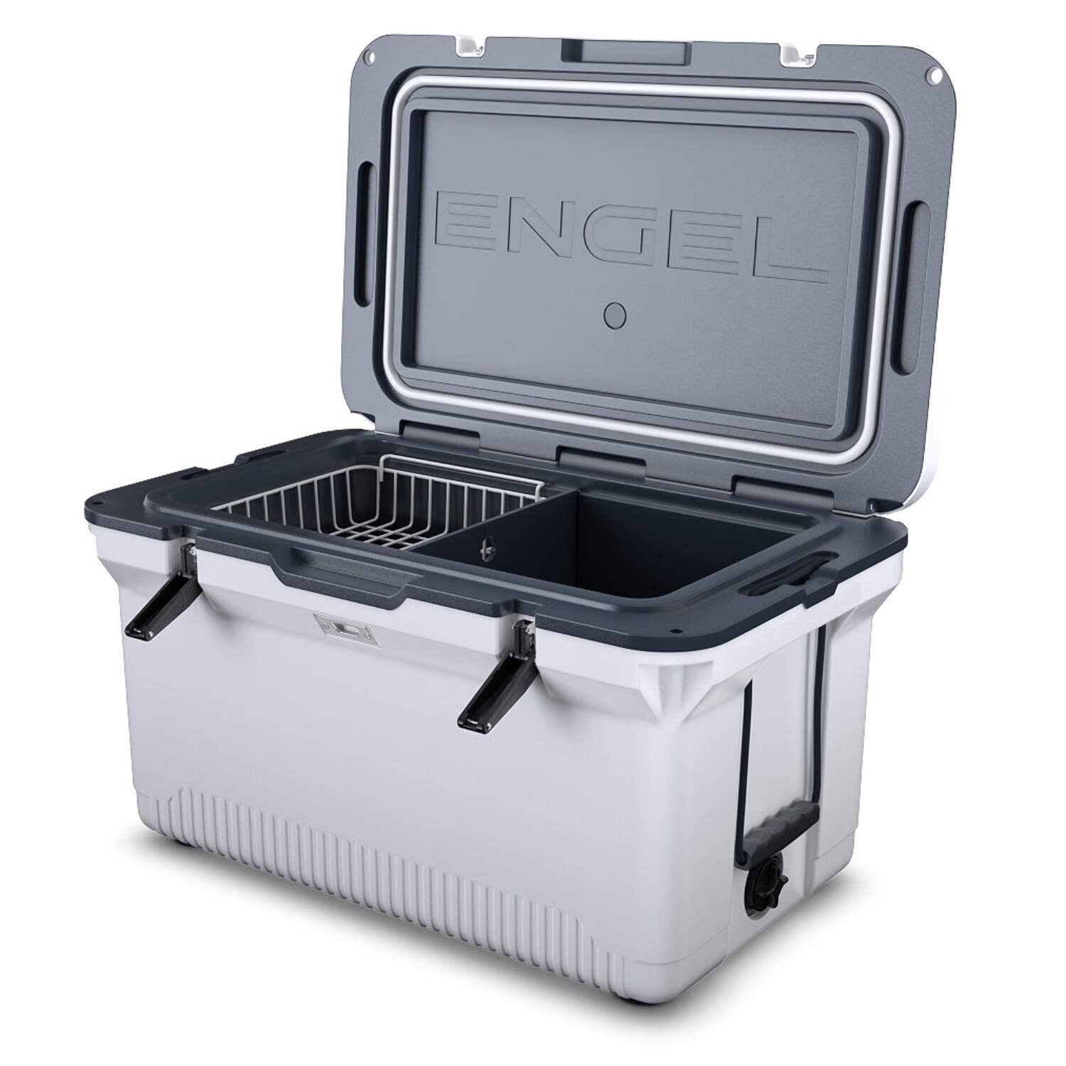ENGEL 60 Qt UltraLite Cooler With Wire Basket and Divider - Blue
