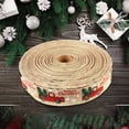 thumbnail image 4 of Visland 1 Roll Christmas Ribbon Festive Ornamental Lightweight Glittery Printed Gift Packing Decoration Ribbon for Party, 4 of 7