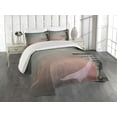 thumbnail image 2 of Ambesonne Gothic Quilted Coverlet 3 Pcs, Old Medieval Tower Rose, King Size, Pink Grey, 2 of 4