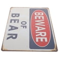 thumbnail image 2 of WEUVEB Vintage Bear Caution Metal Sign for Outdoor Garden Yard Decor - Warning Sign for Home Safety, 2 of 8