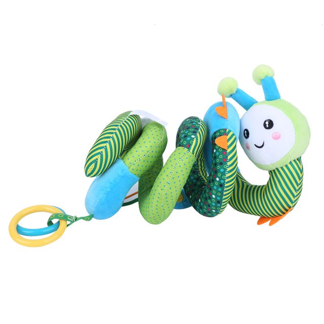 Juguete colgante para cuna en espiral para bebé, cochecito de bebé infantil, juguete de felpa de dibujos animados con cascabel, juguetes colgantes