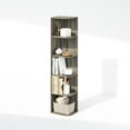 thumbnail image 4 of Furinno Reed 5-Tier Space Saving Corner Storage Display Shelf, Bookshelf, French Oak, 4 of 6