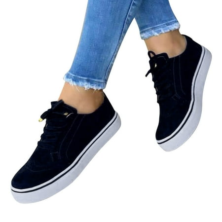 Oyedens Oxfords Fashion Sneakers for Women Vintage Casual Platform Low Top Canvas Walking Shoes