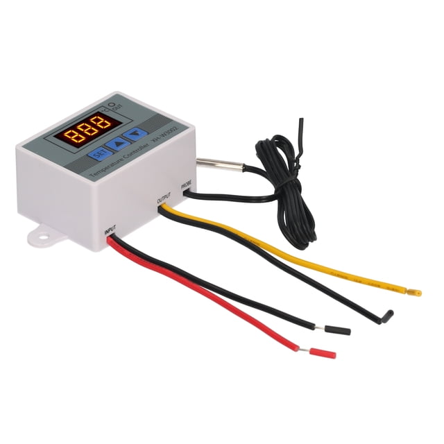 Electronic Temperature Controller, -50~110 degrees Celsius 24V 240W LED Display Thermostat Module Switch with Probe for Aquarium
