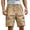 Gray, variant on Quick Dry Cargo Shorts for Men Elastic Drawstring Waist Relaxed Loose Fit Trunks Multi Pocket Work Hiking Outdoor Sport Short Pants Gray S
