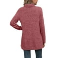 thumbnail image 6 of Zedker Womens Tunic Tops Turtleneck Long Sleeve Shirts Oversized Fall Winter Sweaters,Plus Size Red S, 6 of 6