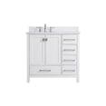 thumbnail image 3 of 36 inch Single Bathroom Vanity in White with Backsplash, 3 of 8