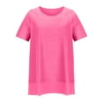 thumbnail image 4 of Posijego T-Shirts Surdimensionnés pour Femmes Manches Courtes Col Rond Hauts d'Été Décontractés Chemise Ample Tendance Blouses, 4 of 5