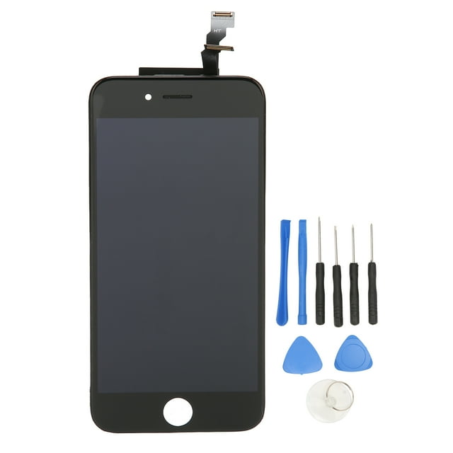 Asamblea negra del digitizador de la pantalla táctil del reemplazo de la pantalla de visualización del teléfono con las herramientas para el iPhone 6
