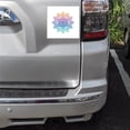 thumbnail image 2 of DistinctInk Custom Bumper Sticker - 3" x 3" Decorative Decal - White Background - Rainbow Gradient Mandala, 2 of 2