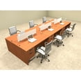 thumbnail image 2 of Six Person Modern Divider Office Workstation Desk Set, #OT-SUL-FP22, 2 of 2