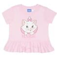 thumbnail image 3 of Disney Aristocats Marie Girls 2-Piece Ruffle Hem Short Sleeve T-Shirt and Biker Shorts Set for Kids (Sizes 2T-6X), 3 of 14