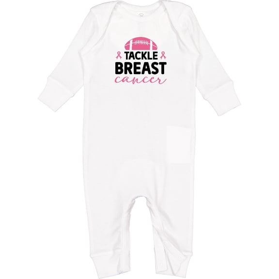 Inktastic Tackle Breast Cancer Baby Romper Coveralls