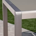 thumbnail image 2 of Gannon Outdoor 5 Piece Rust Proof Aluminum Bar Set with Mesh Seats and Tempered Glass Top Bar Table, Grey, Grey, Silver, 2 of 6