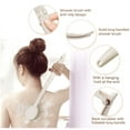 3 in 1 Back Bath Brush Set for Shower, 19" Long Handle Body Brush, Bath
