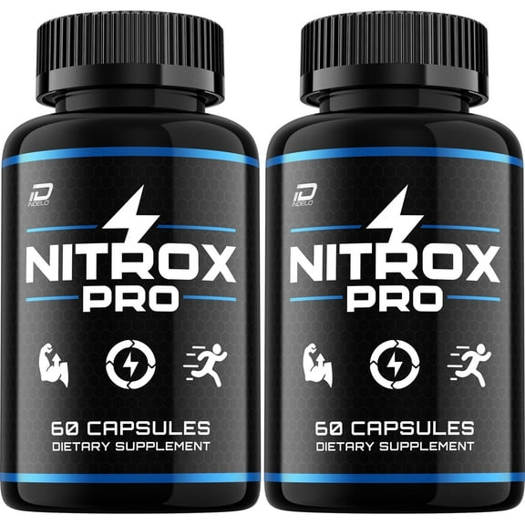 Nitrox Pro for Men Capsules – NitroxPro Vitamin Complex Pills Energy, 2 Pack, 120 Capsules