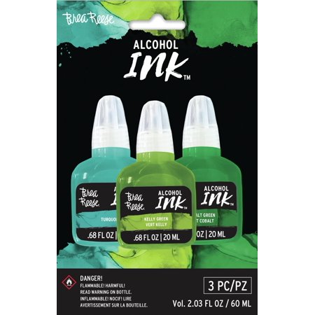 UPC: 0760899366945 | Brea Reese Alcohol Inks 20ml 3/Pkg-Turquoise/Kelly Green/Cobalt Green