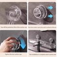 thumbnail image 6 of Luxorio Suction Bathroom Organizer, Shower Suction Organizer Rack Above Sink, No-Drill Wall-Mounted Shower Shelf, for Bathroom Kitchen Multipurpose Storage Shelfs (Transparent 2pc), 6 of 8