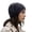 Dark Gray, variant on DFEK Fashion Double Layer Ruffle Turban Headband with 3D Floral Stretchy Soft Elastic Hat for Women Khaki One Size