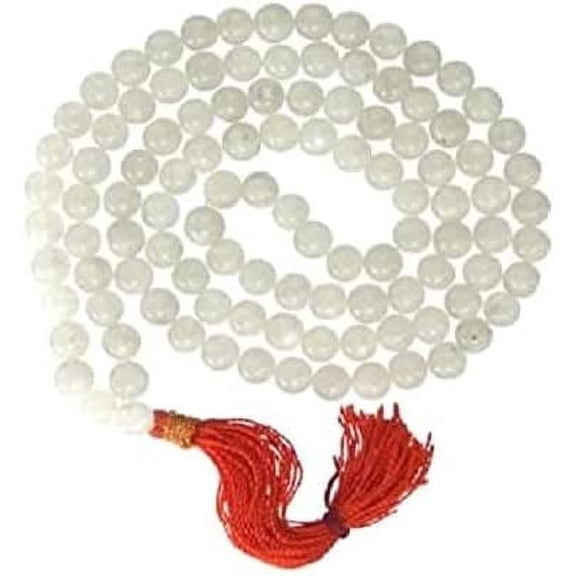 Original Gems Crystal Moonstone Prayer Beads, Jaap Mala