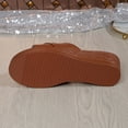 thumbnail image 6 of Slippers for Women Summer Wedge Thick Soled Open Toe Slip-on Slide Shoes Versatile Casual Spring Summer Trendy Comfortable Beach Sandals., 6 of 10