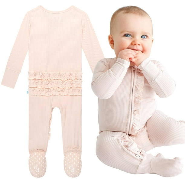 Pijama elegante de viscosa con forma de cacahuete para bebé, bambú