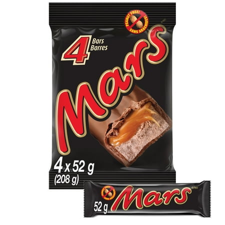 MARS, Peanut Free Chocolate Candy Bar, 4 Full Size Bars, 208g | Walmart  Canada