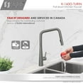 thumbnail image 3 of Stylish Turin One-Handle Gunmetal Pull Down Kitchen Faucet Height 17" K-143P, 3 of 13