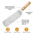 thumbnail image 4 of Bundlepro Solid Stainless Steel Spatula Turner Flipper for Grill,Riveted Wood Handle,Silver, 4 of 7