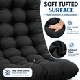 thumbnail image 3 of Integrated Chair Seat & Backrest Cushion, All-in-One Padded Chair Mat for Home Office Desk Chair, Washable Dining Chair Comfort Cover, G, 3 of 9