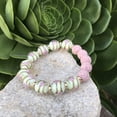 thumbnail image 2 of ARTSY Crafts Glow in The Dark Bead Bracelet, 12mm White Rose Crystal Beads Bracelet, Pink Rose Flower Beads Stretch Bracelets Womens Mens (White Rose 6-7"), 2 of 8