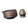 thumbnail image 2 of Ceremonial Matcha Bowl con soporte para el bateador Matcha Batchisk Stand Glazed Handmaded para Matcha Latte Family Gifts Amantes de té Amantes de té Dorado, 2 of 8