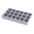 thumbnail image 2 of kurtrusly Stackable Jewelry Tray Multipurpose Portable Velvet for Rings Earring Bangle 18 Grids Style A 1Set, 2 of 6