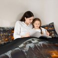 thumbnail image 4 of Feelyou Spooky Skull Queen Comforter Set, Halloween Magical Bottle Comforter Sets Queen, Black Reversible, 3pcs, 1 Comforter and 2 Pillowcases, 4 of 7