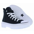 thumbnail image 4 of Converse Chuck Taylor All Star Lugged Lift High GS Girls Shoes Size 5.5, Color: Black/Black/White, 4 of 5