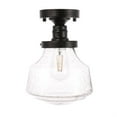 thumbnail image 5 of Lyle 1 light Black and Clear seeded glass Flush mount, 5 of 5