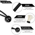 thumbnail image 5 of 20 pcs tendeur de bâche Tendeurs à Boule tendeur élastique tendeur en Caoutchouc pour bannière, bâche, pavillon, Tente, Rideaux Harnais d’Extension, Support de bâche Noir, 5 of 5