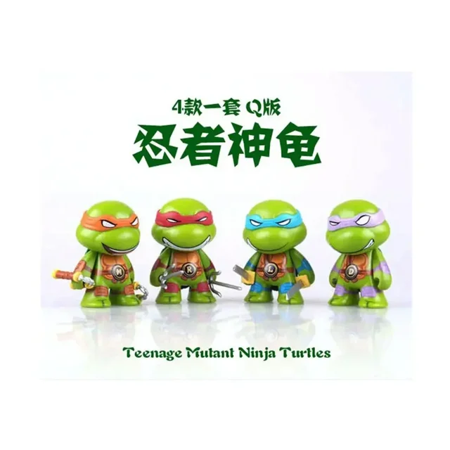 4 Pcs-6 Pcs Ninja Turtles Film Version Dessin Animé Poupée Raphael Figurine d'Action Modèle Jouets d'Anniversaire