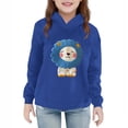 thumbnail image 2 of fnnxnal Kids Toddler Lion Graphic Hoodie - 3T Blue, 100% Polyester Easy-Care Pullover for Daily Play/School, 2 of 5