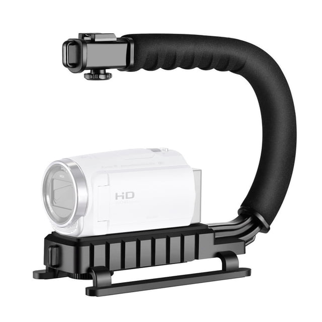 U-Grip Camcorder Stabilizer Handle DSLR Handheld Gimbal C-Shape Video Stabilizer with Flash Hot Shoe Mount