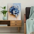 thumbnail image 5 of Blue Hydrangea Palette Knife Painting Canvas Art， Suitable for Living Room， Bedroom， Dining Room， Office， and Hallway Decoration., 5 of 8