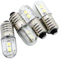 thumbnail image 5 of Paquete de 10, bombilla LED E10 de 120 VCA o CC, luz indicadora superbrillante de 100 lúmenes para entretenimiento, bombillas navideñas, Color blanco cálido, 5 of 5