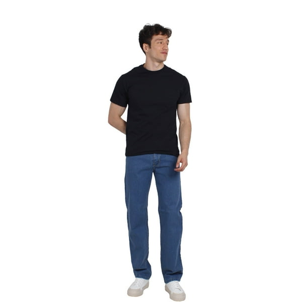 PANTALON VAQUERO GRUESO MEZCLILLA HOMBRE AZUL ACERO