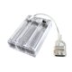 thumbnail image 2 of Portapilas 3xaa con tapa de interruptor, toma USB, protección fiable, clip de resorte profesional resistente, caja de batería transparente, 2 of 7