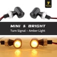 thumbnail image 4 of Mini Motorcycle Turn Signals LED Light Micro Blinkers for Front/Rear Universal Aftermarket Small Indicator for Cafe Racer Bobber Cruiser Street Bikes (Black-Smoked Lens), 4 of 5