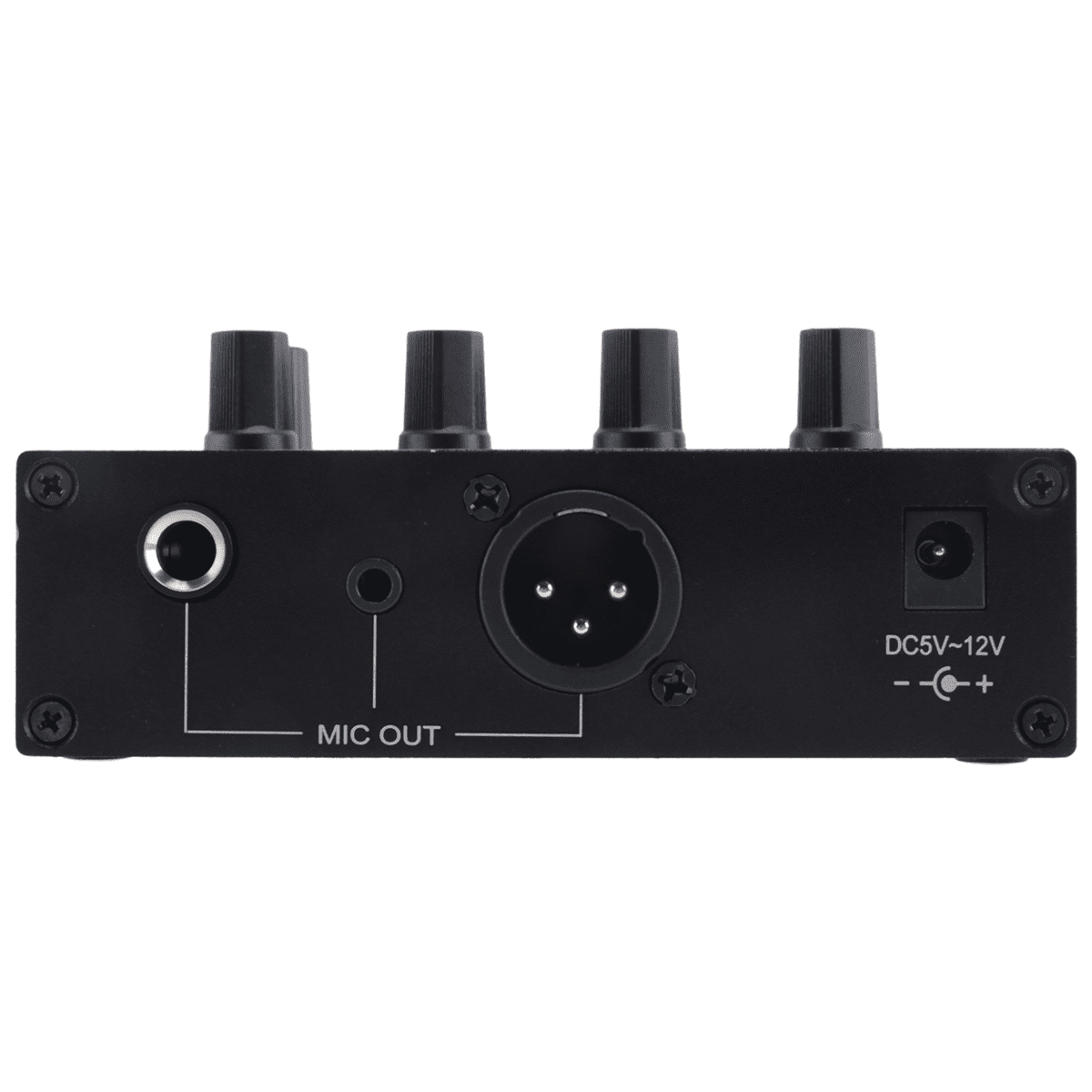 2X MIC-60 3-Band Equalizer Balanced Mic Preamp Microphone Preamplifier with DC Cable and 3.5mm Cable,2 x Main unit 2 x DC cable 2 x male to male cable,Black