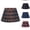 Multicolour, variant on VOUZZA Dresses for Girls Plaid Pleated Skirt Kids Girls Casual Preppy Checkered Flared Skirt Classroom Essentials Daily Bottoms