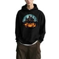 thumbnail image 4 of Cmfcve Woman & Men Halloween Town Sweatshirt Long Sleeve Pullover Shirts Round Neck Pocketed Spooky Season Hoodies Tops, 4 of 5